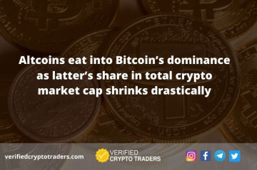 Altcoins eat into Bitcoin's dominance as the latter's share in the total crypto market cap shrinks drastically.